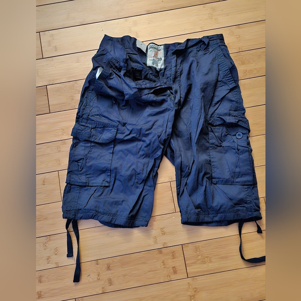 Ablanche New York Men's BLACK Cargo Shorts